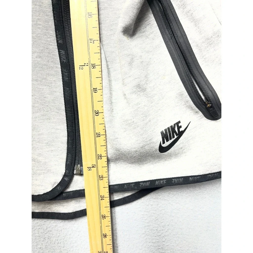 Nike Women's Asymmetrical Zip Hoodie Gray Black‎ Scuba Techwear Style Size M